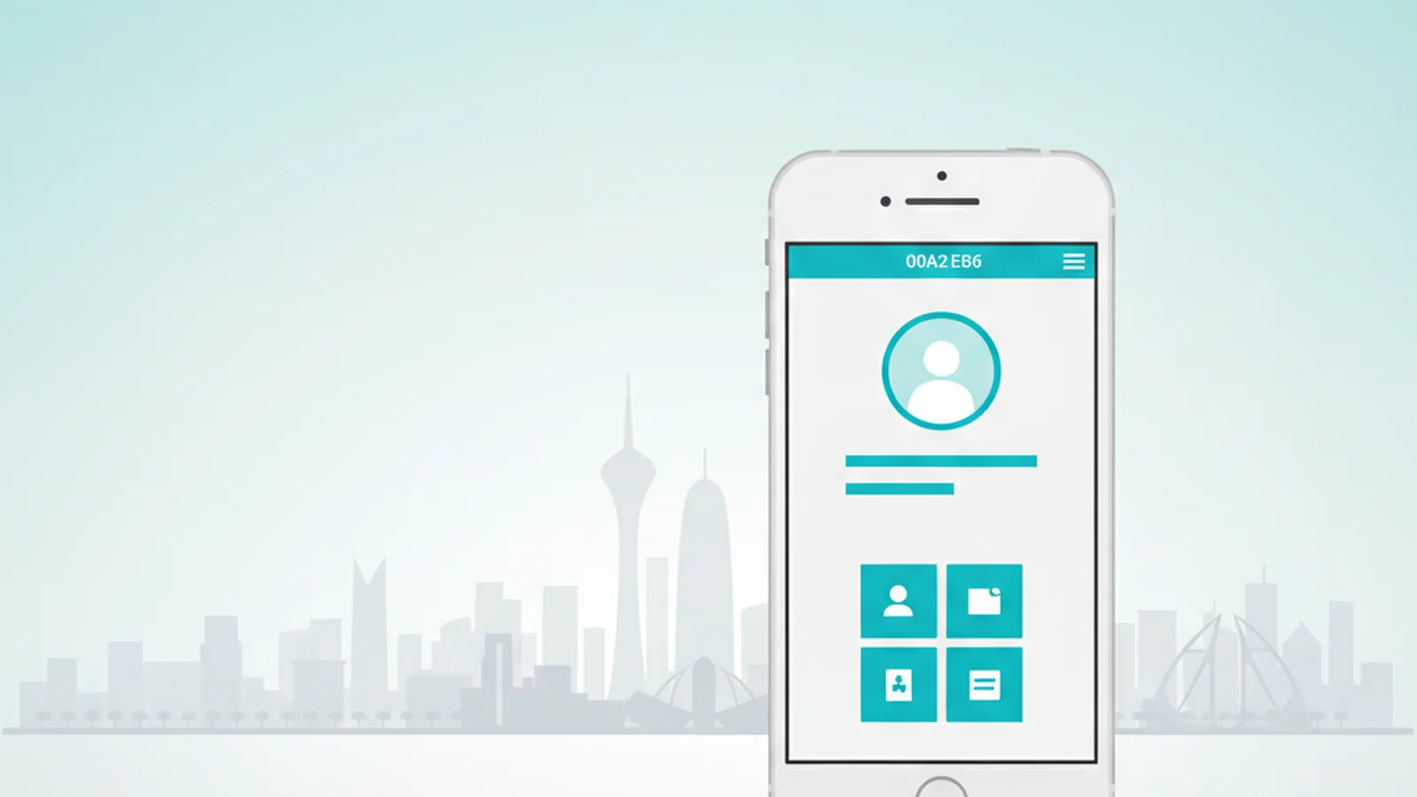 A professional in Doha, Qatar, sharing their ScaanMe digital business card via a smartphone.