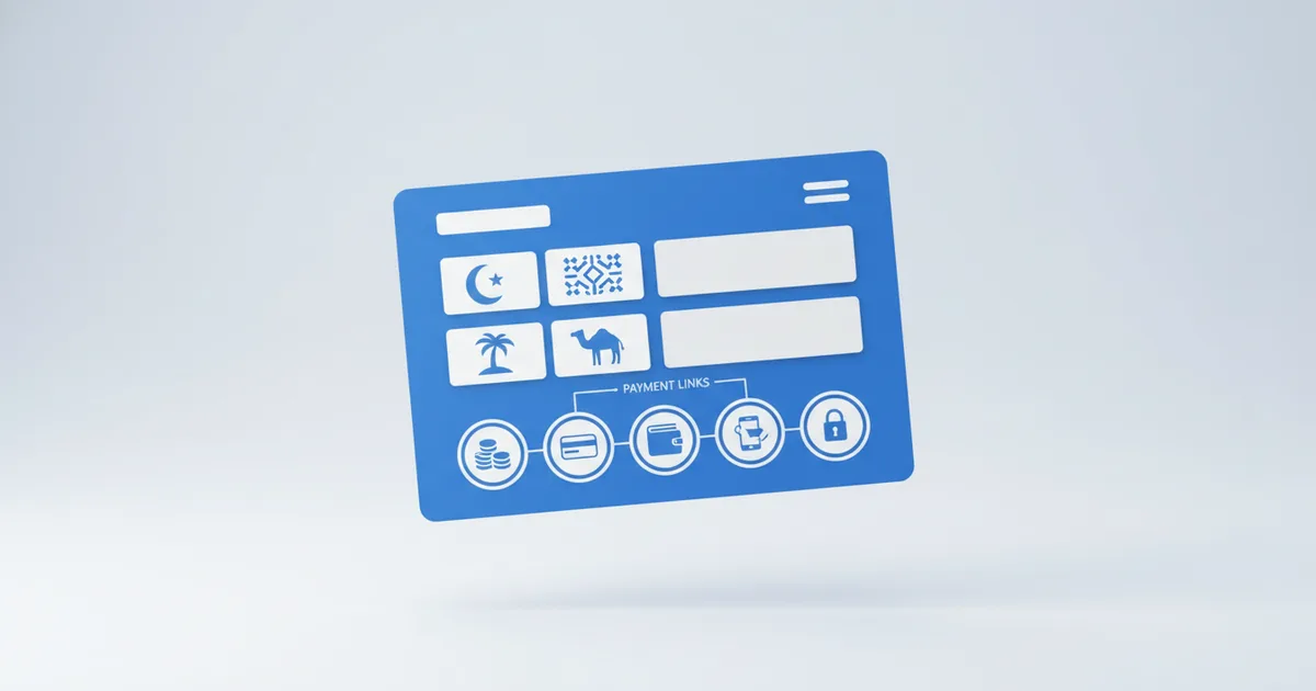 Digital business card showing regional MENA payment buttons and links