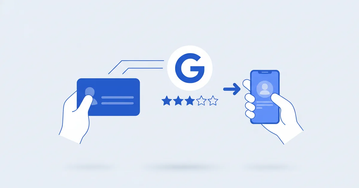 جمع تقييمات Google باستخدام البطاقة الرقمية