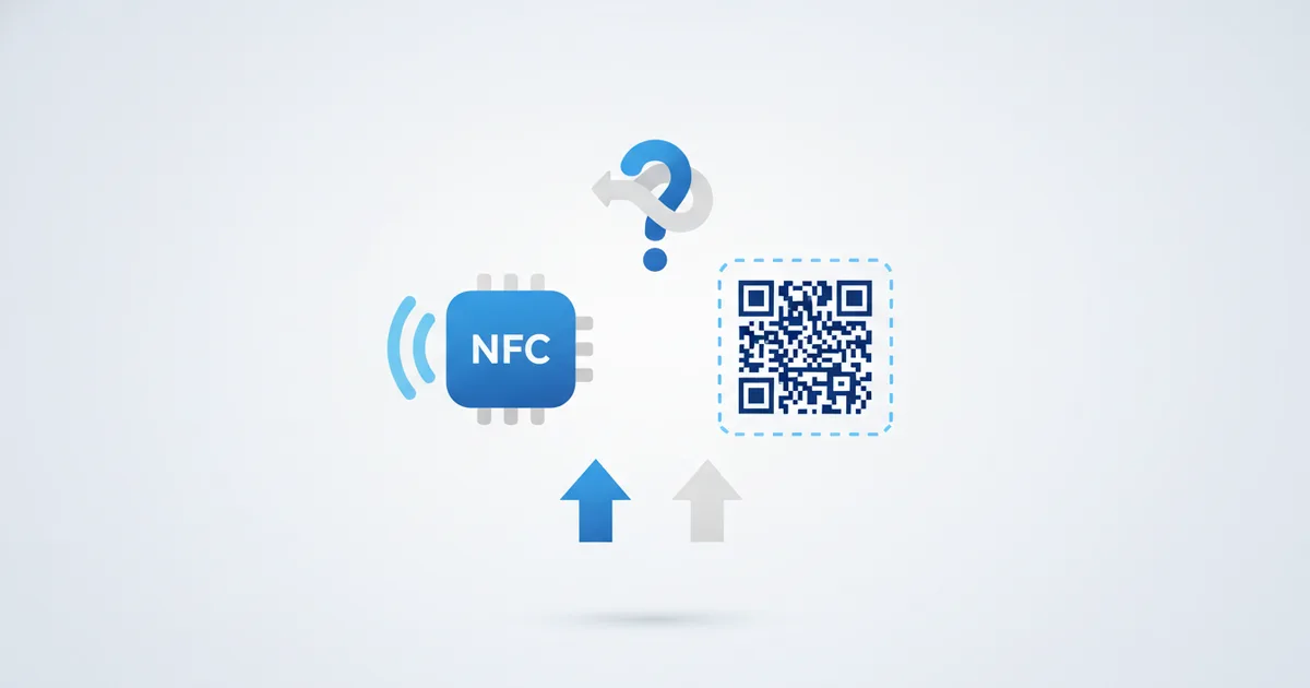 NFC chip and QR code side by side comparison