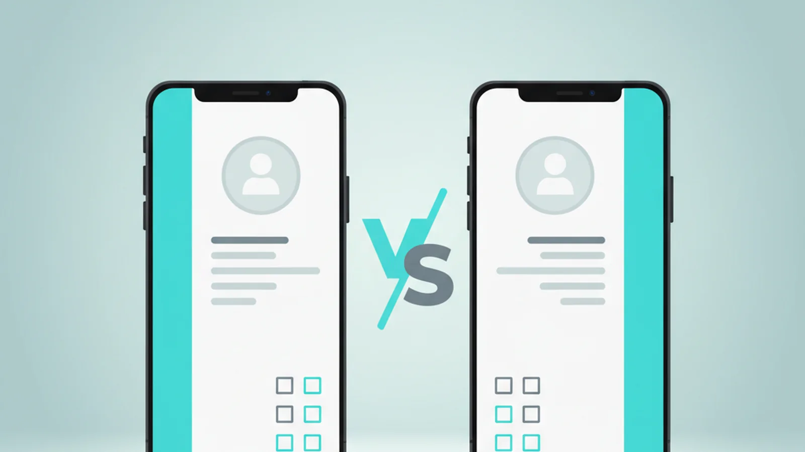 Side-by-side comparison of ScaanMe and Blinq digital business cards showing Arabic RTL support, WhatsApp store, and bring-your-own NFC