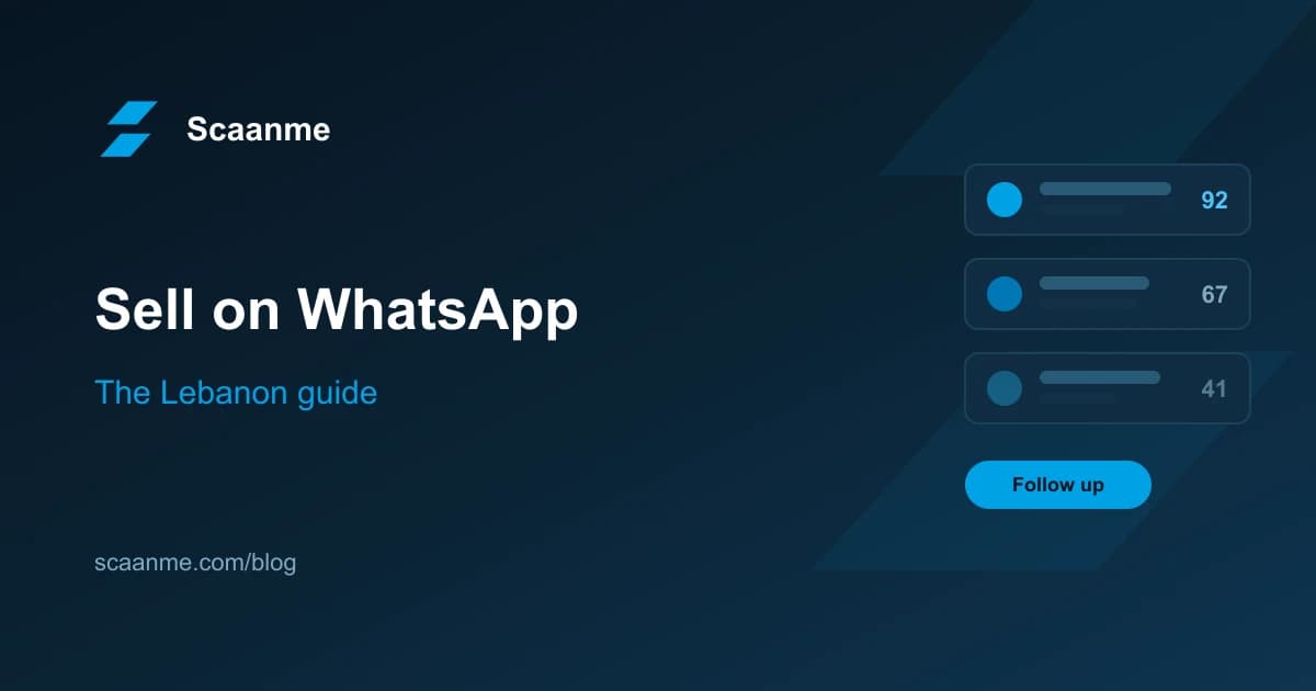 Boutique owner in Beirut preparing a WhatsApp order for delivery