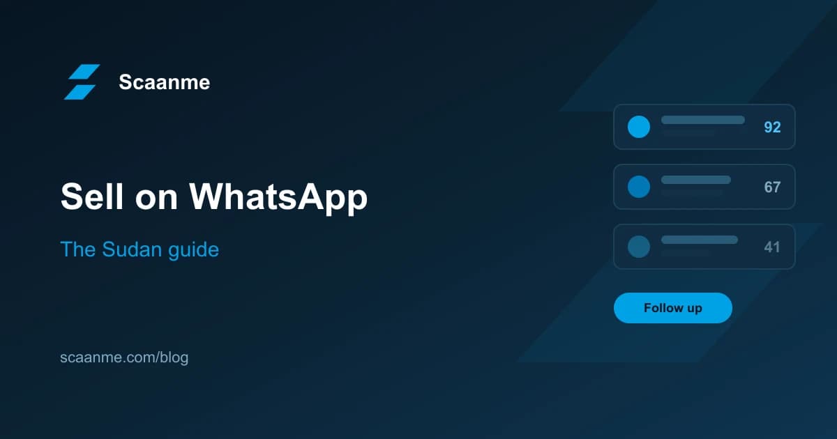 Sudanese seller sharing a WhatsApp store link with customers in Khartoum