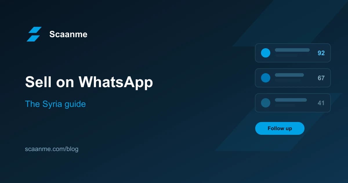 Syrian shop owner in Damascus taking WhatsApp orders on a phone