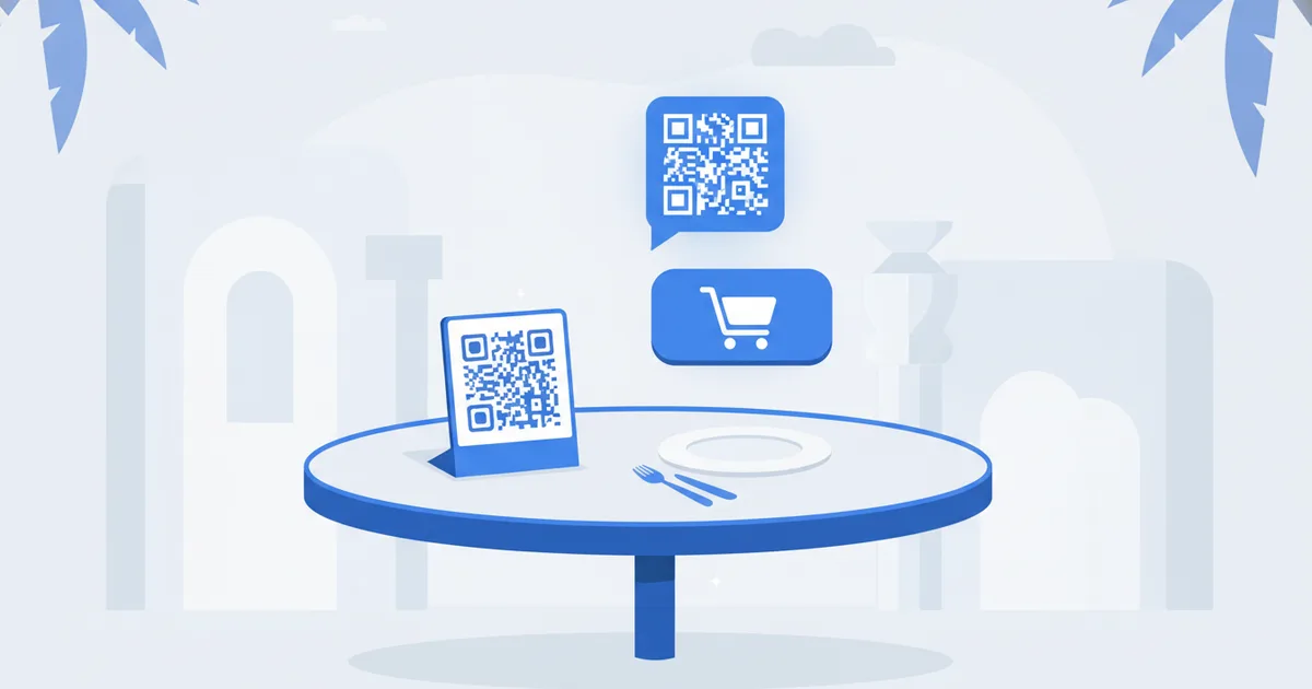 مطعم مصري يعرض قائمة رقمية عبر QR على الطاولة