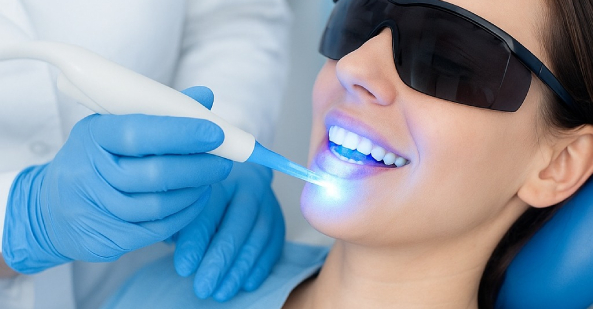 Laser teeth whitening