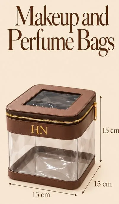 Personalized makeup & perfume organizer bag