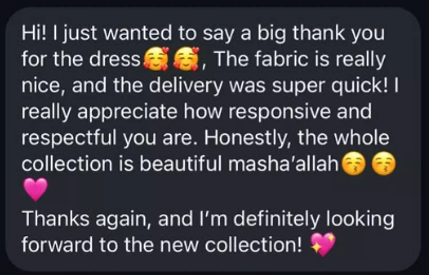 Customer feedback