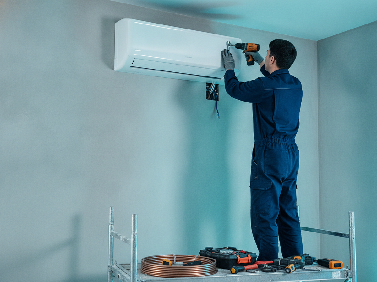 Split-system install — quiet, efficient cooling