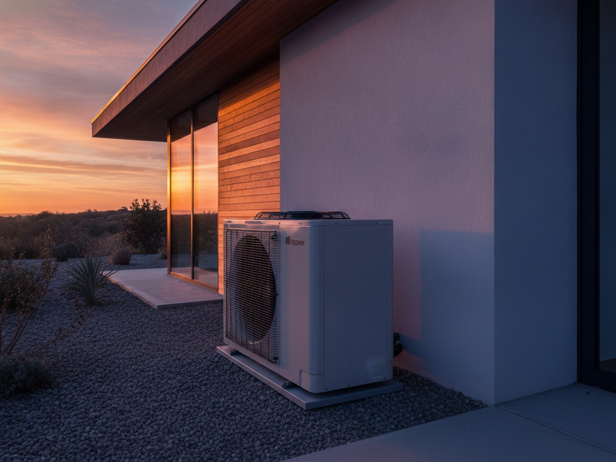 Outdoor condenser — new villa install