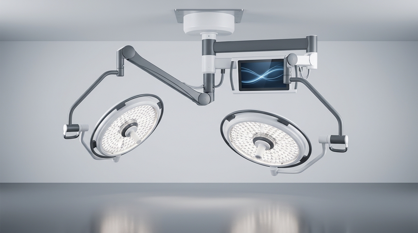 وحدة إضاءة عمليات LED معلّقة بالسقف، قبتان