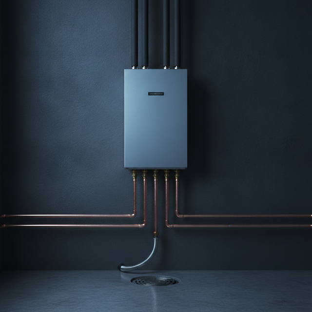 New water heater install — utility room