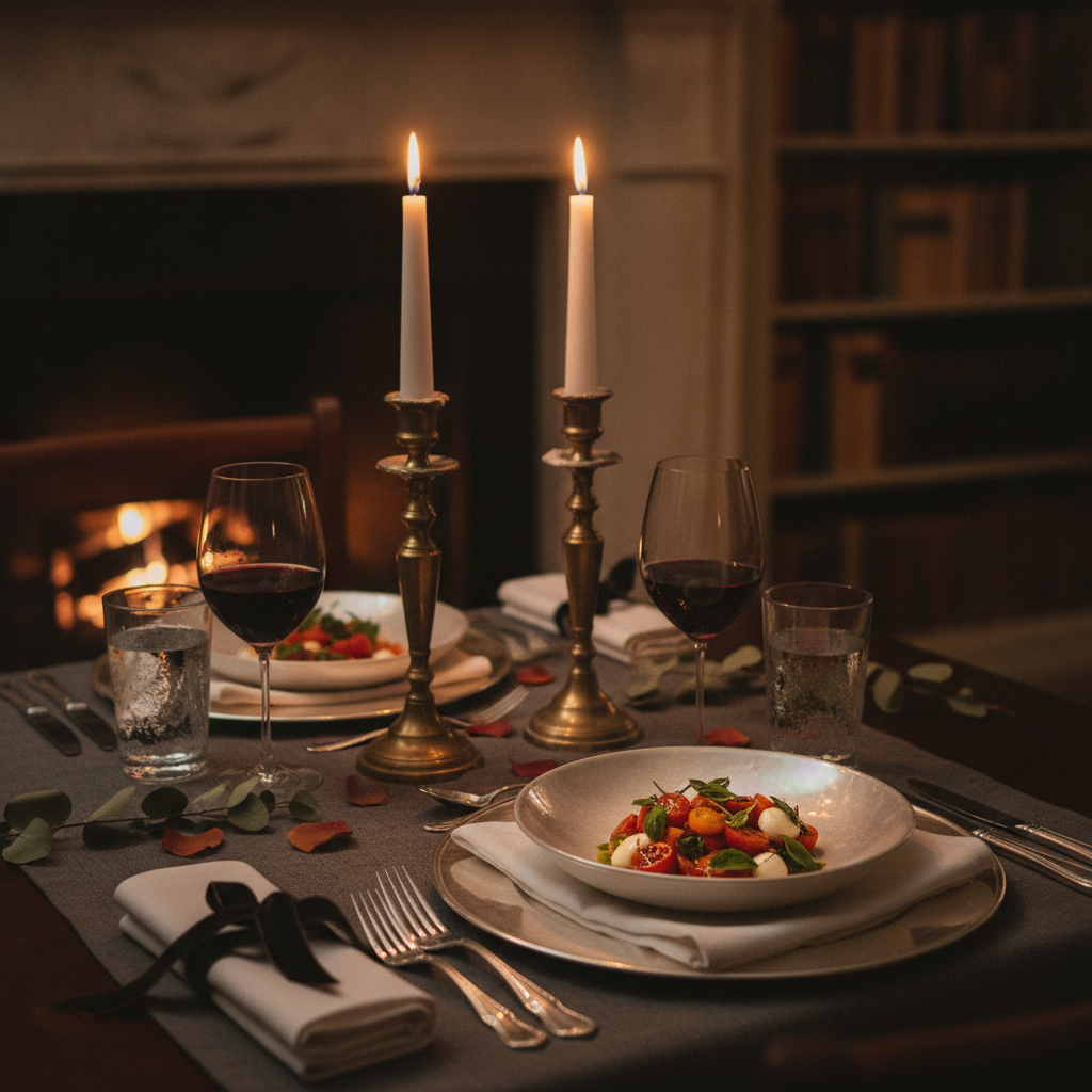 A table set for two